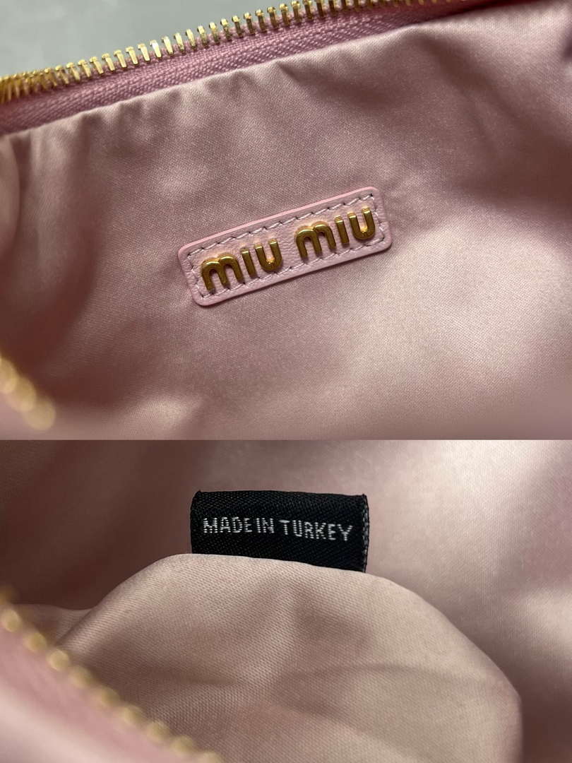 MiuMiu 5BC125 Small Matelass¨¦ nappa leather handbag Light Pink