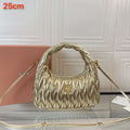 MiuMiu 5BC153 Wander matelass¨¦ nappa leather hobo bag Gold