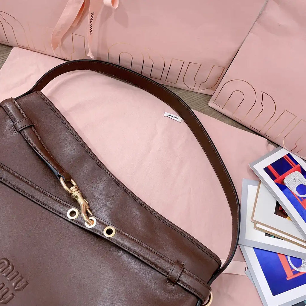 MiuMiu 5BC181 Aventure nappa leather bag Blown