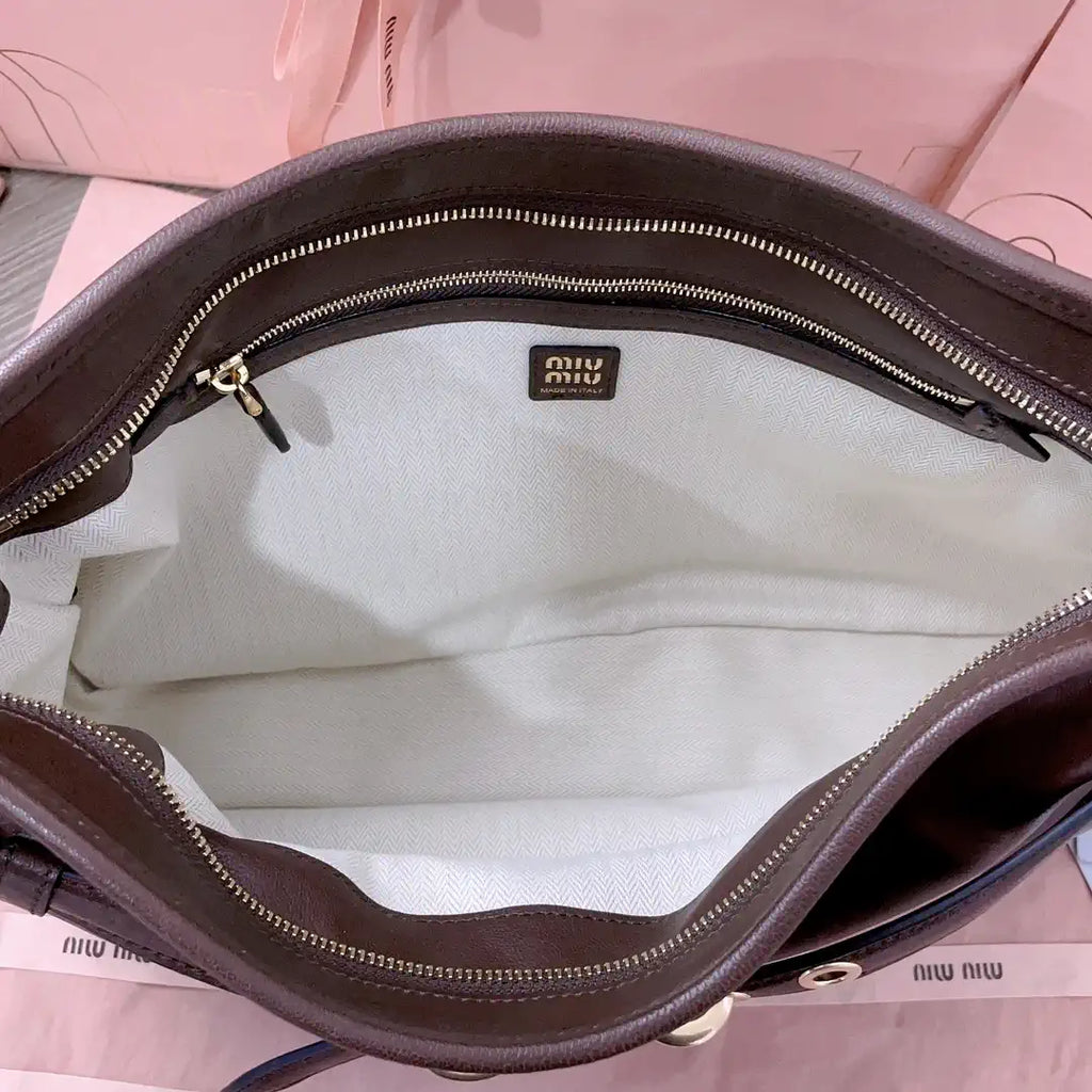MiuMiu 5BC181 Aventure nappa leather bag Blown