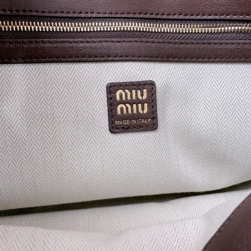 MiuMiu 5BC181 Aventure nappa leather bag Blown