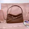 MiuMiu 5BC182 Aventure nappa leather Small bag Brown