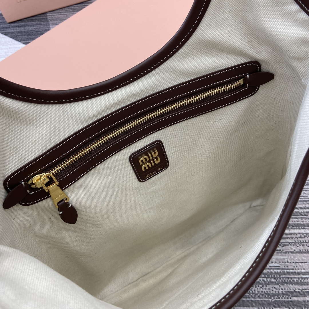 MiuMiu 5BG231 IVY Cowhide Tote Shoulder Bag Briarwood