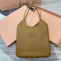 MiuMiu 5BG231 IVY Cowhide Tote Shoulder Bag Cognac