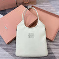 MiuMiu 5BG231 IVY Cowhide Tote Shoulder Bag White - Default Title - View 1
