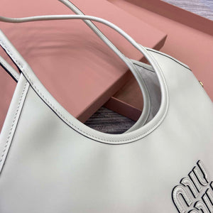 MiuMiu 5BG231 IVY Cowhide Tote Shoulder Bag White - Default Title - View 6
