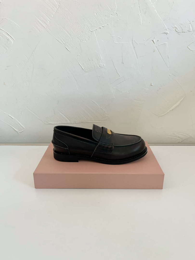 MiuMiu 5D773D Women's Leather loafers Miu8031