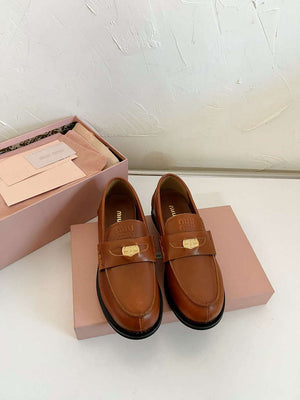 MiuMiu 5D773D Women's Leather loafers Miu8032 - Euro 35=US 4 - View 2