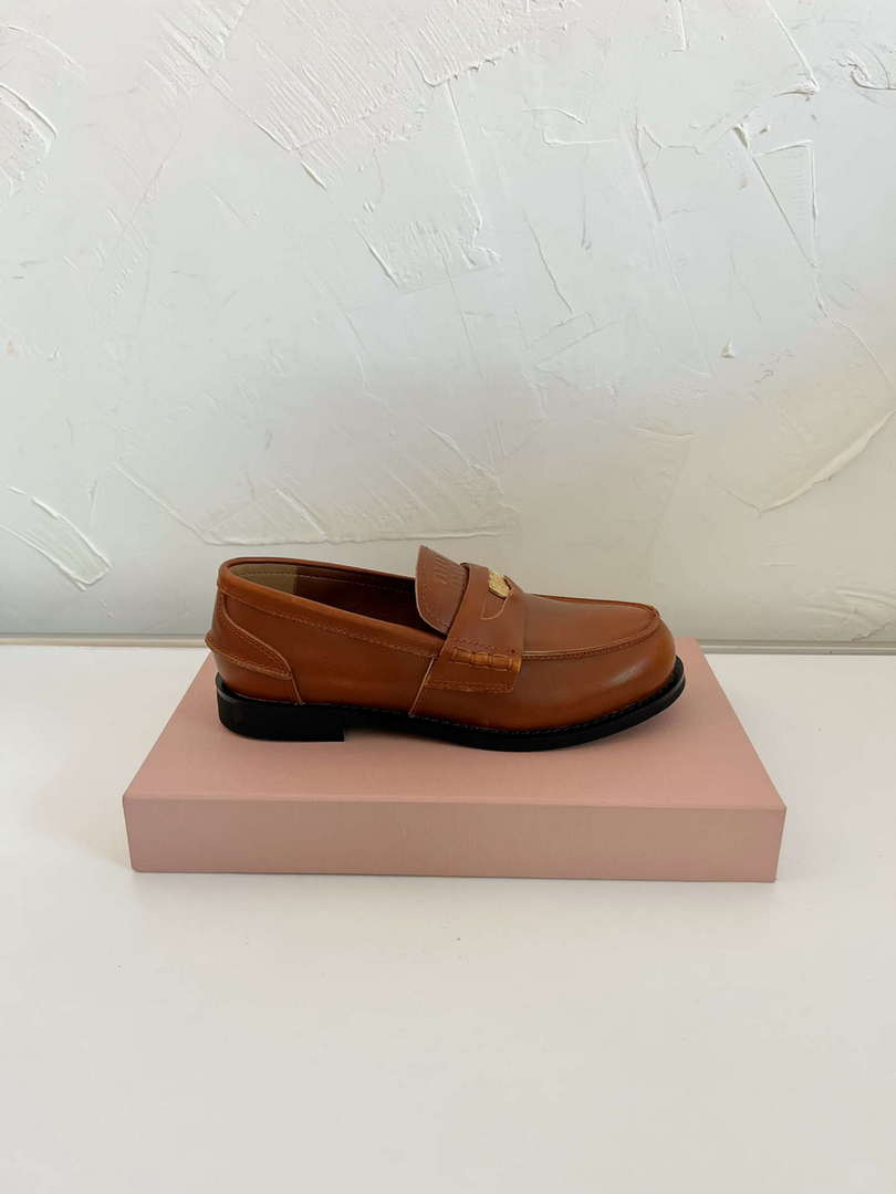 MiuMiu 5D773D Women's Leather loafers Miu8032