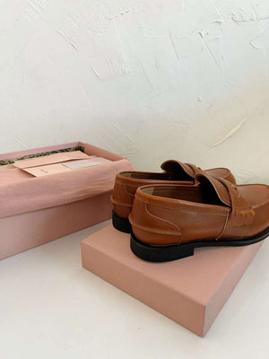 MiuMiu 5D773D Women's Leather loafers Miu8032 - Euro 35=US 4 - View 8