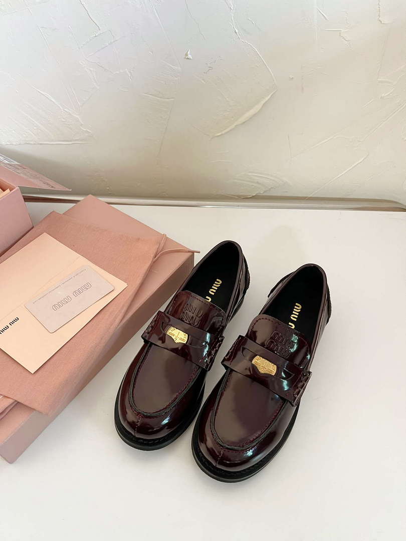 MiuMiu 5D773D Women's Leather loafers Miu8034