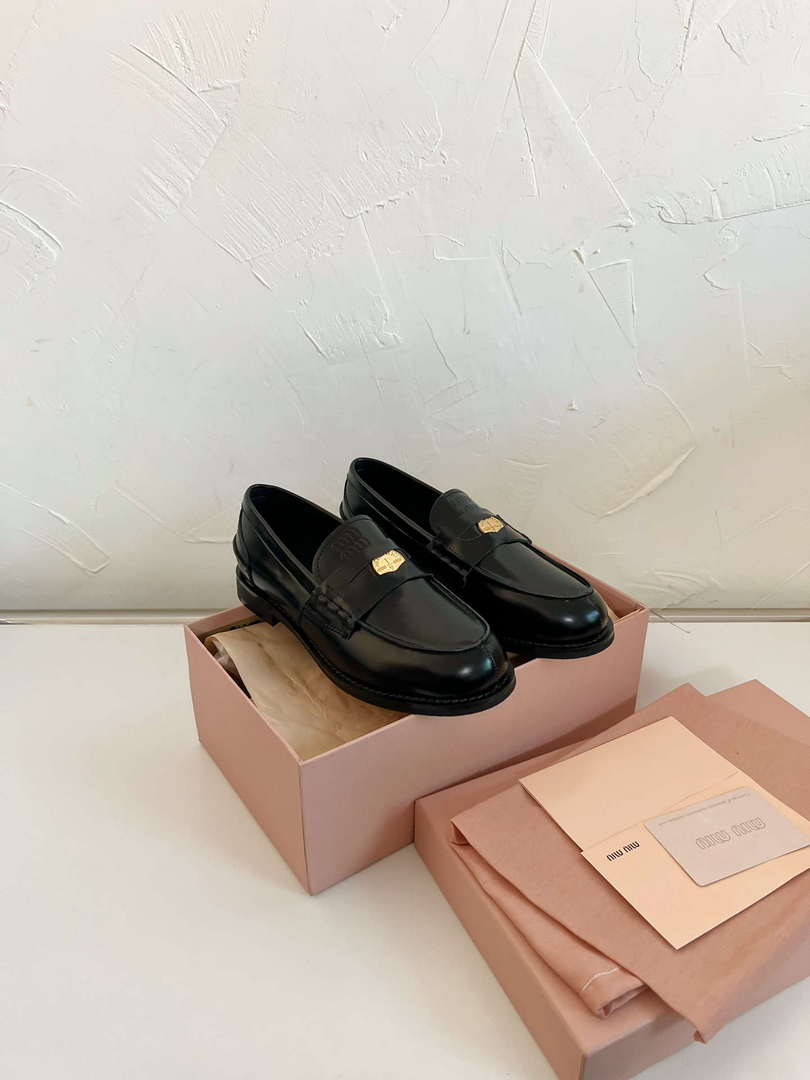 MiuMiu 5D773D Women's Leather loafers Miu8035