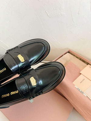 MiuMiu 5D773D Women's Leather loafers Miu8035 - Euro 35=US 4 - View 9