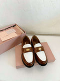 MiuMiu 5D773D Women's Leather loafers Miu8037