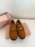 MiuMiu 5D773D Women's Leather loafers Miu8038