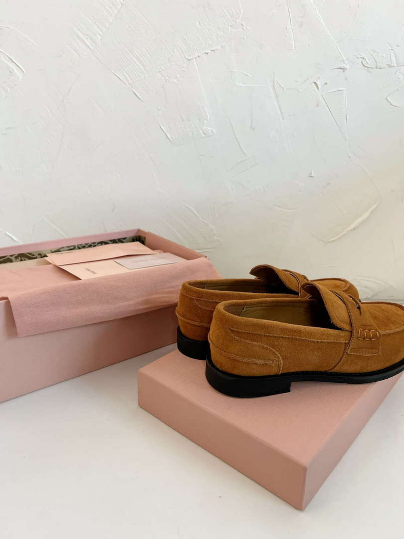 MiuMiu 5D773D Women's Leather loafers Miu8038