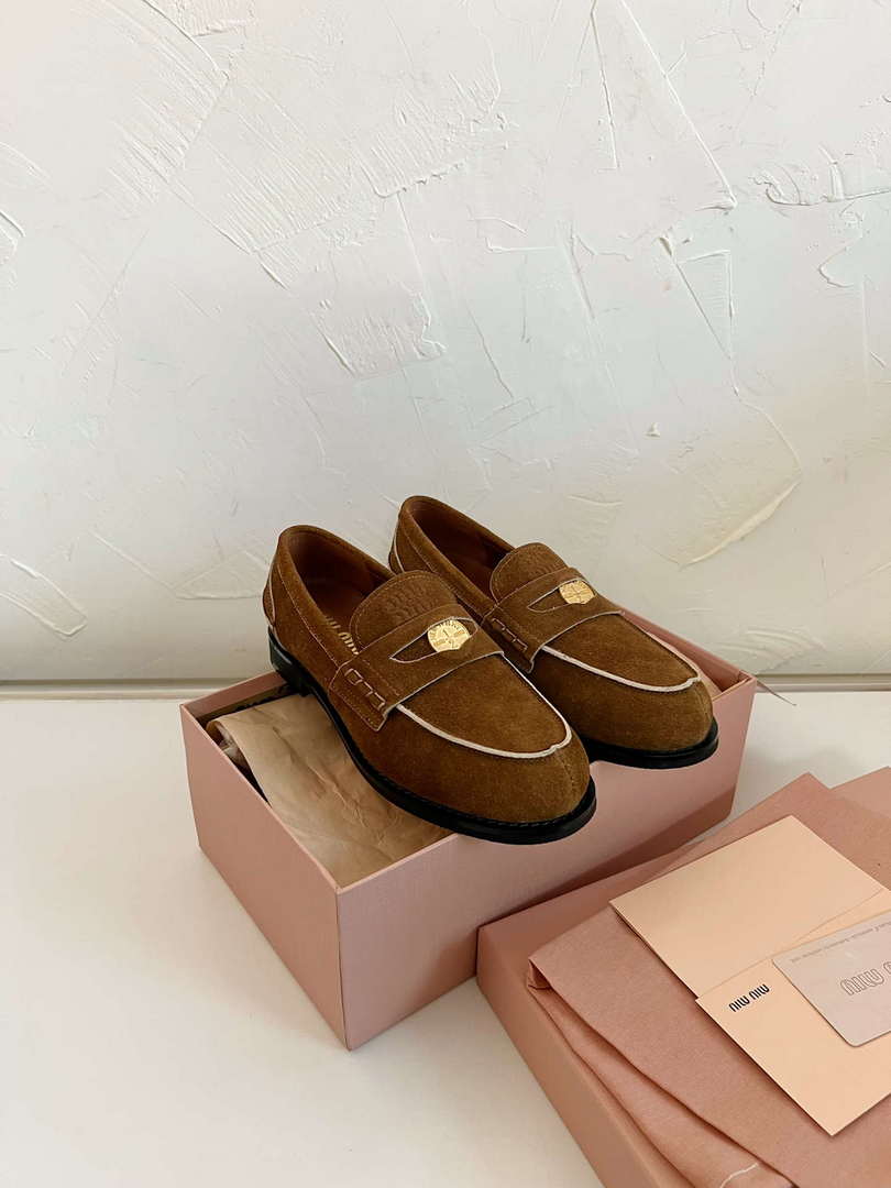 MiuMiu 5D773D Women's Leather loafers Miu8039 - Euro 35=US 4 - View 6