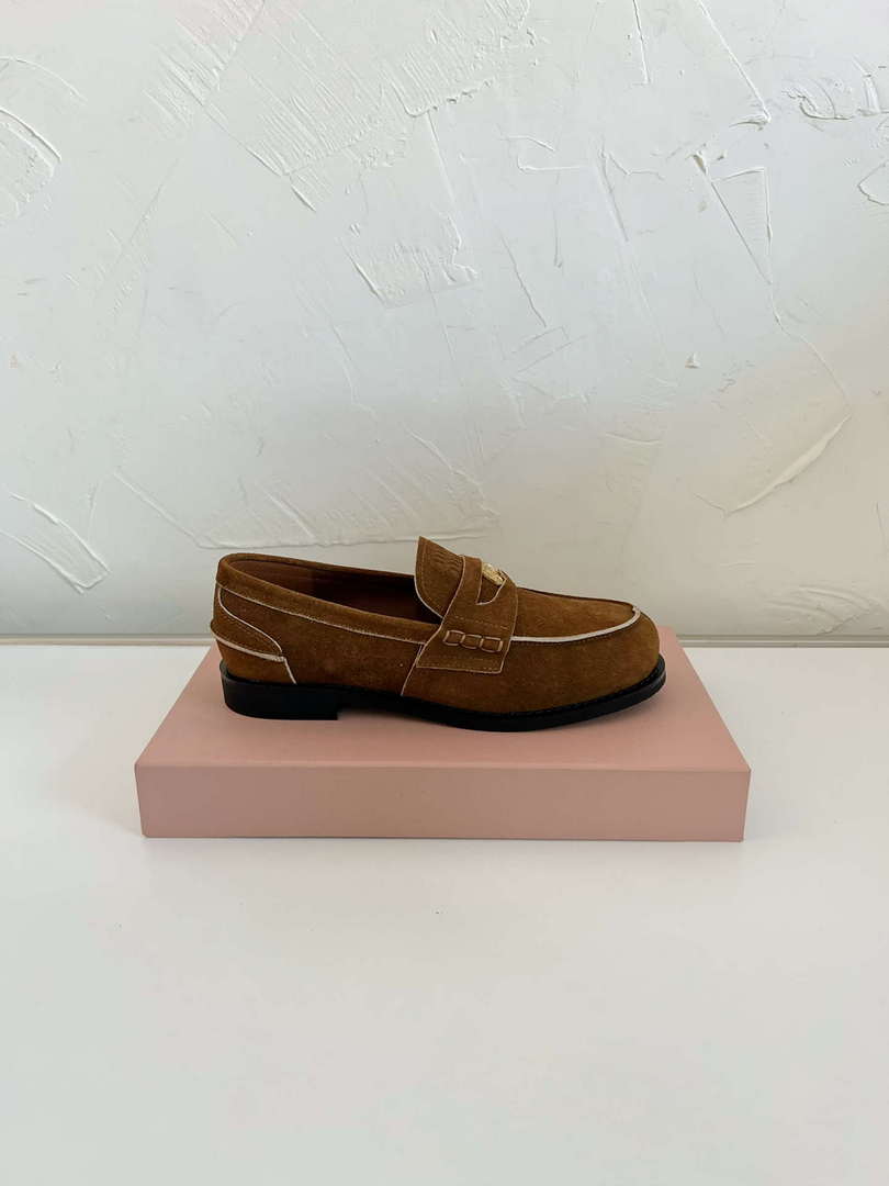 MiuMiu 5D773D Women's Leather loafers Miu8039