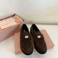 MiuMiu 5D773D Women's Leather loafers Miu8040 - Euro 35=US 4 - View 1