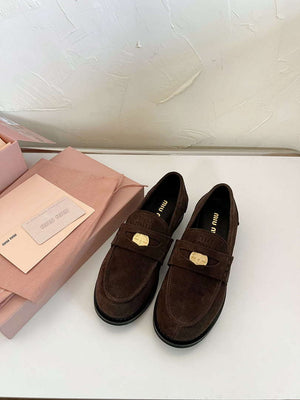 MiuMiu 5D773D Women's Leather loafers Miu8040 - Euro 35=US 4 - View 5