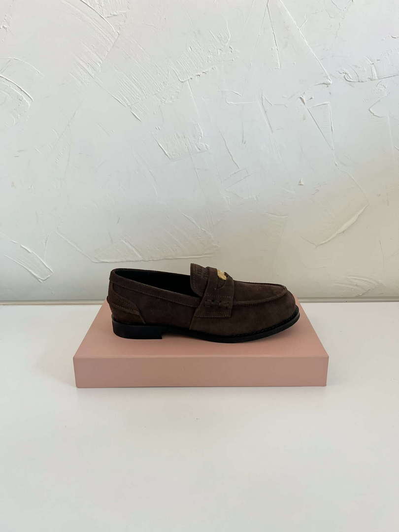 MiuMiu 5D773D Women's Leather loafers Miu8040