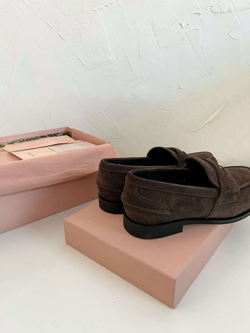 MiuMiu 5D773D Women's Leather loafers Miu8040