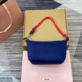 MiuMiu 5NE841 Gabardine Pouch Bag Blue - Default Title - View 1