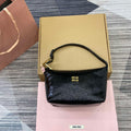 MiuMiu 5NE841 Naplak Patent Leather Pouch Bag Black - Default Title - View 1