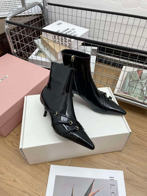 MiuMiu 5T336E Women's Naplak Booties Miu8041 - Euro 35=US 4 - View 1