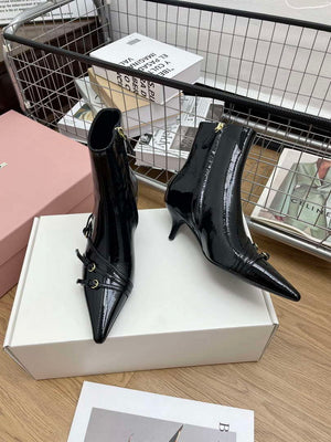 MiuMiu 5T336E Women's Naplak Booties Miu8041 - Euro 35=US 4 - View 4