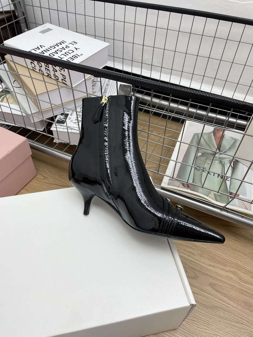 MiuMiu 5T336E Women's Naplak Booties Miu8041