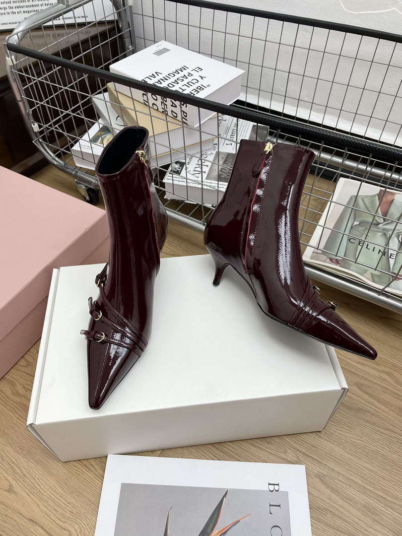MiuMiu 5T336E Women's Naplak Booties Miu8042