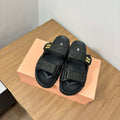MiuMiu 5X133E Women's Sporty raffia-effect woven fabric sandals Miu8005 - Euro 35=US 4 - View 1