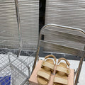 MiuMiu 5X133E Women's Sporty raffia-effect woven fabric sandals Miu8010 - Euro 35=US 4 - View 1