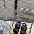 MiuMiu 5X133E Women's Sporty raffia-effect woven fabric sandals Miu8011 - Euro 35=US 4 - View 1