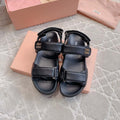 MiuMiu 5X135E Women's Sporty matelass¨¦ nappa leather sandals Miu80012 - Euro 35=US 4 - View 1