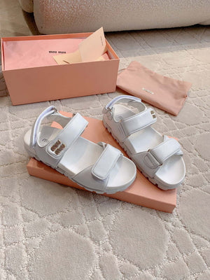 MiuMiu 5X135E Women's Sporty matelass¨¦ nappa leather sandals Miu80013 - Euro 35=US 4 - View 2