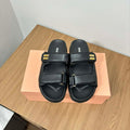 MiuMiu 5X135E Women's Sporty matelass¨¦ nappa leather sandals Miu80014 - Euro 35=US 4 - View 1