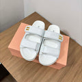 MiuMiu 5X135E Women's Sporty matelass¨¦ nappa leather sandals Miu80015 - Euro 35=US 4 - View 1