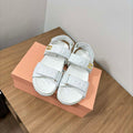 MiuMiu 5X135E Women's Sporty matelass¨¦ nappa leather sandals Miu8002 - Euro 35=US 4 - View 1