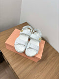 MiuMiu 5X135E Women's Sporty matelass¨¦ nappa leather sandals Miu8002