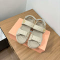 MiuMiu 5X135E Women's Sporty matelass¨¦ nappa leather sandals Miu8003 - Euro 35=US 4 - View 1