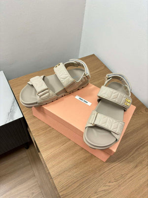 MiuMiu 5X135E Women's Sporty matelass¨¦ nappa leather sandals Miu8003 - Euro 35=US 4 - View 4