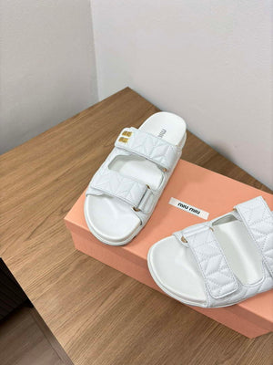 MiuMiu 5X135E Women's Sporty matelass¨¦ nappa leather sandals Miu8007 - Euro 35=US 4 - View 3