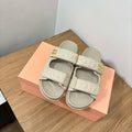 MiuMiu 5X135E Women's Sporty matelass¨¦ nappa leather sandals Miu8009 - Euro 35=US 4 - View 1