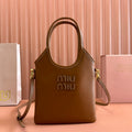 MiuMiu Ivy leather bag 5BA281 Brown