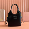 MiuMiu Ivy leather bag 5BA281 Black