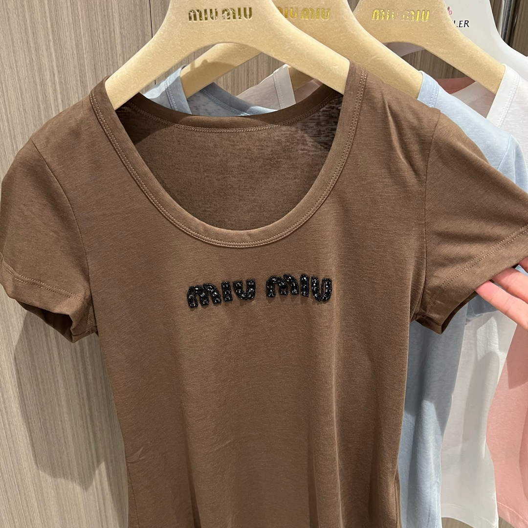 MiuMiu Women's T-shirt Fashion Clothing M99122