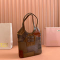 MiuMiu Ivy Pieced leather bag 5BA281 Brown