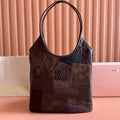 MiuMiu Ivy Pieced leather bag 5BA281 Wine Red